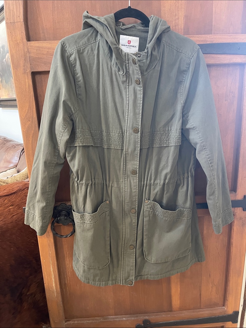 Urban Republic Olive Utility Hooded Jacket